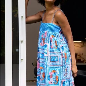 PRINTFRESH | Blue Deep Sea Mermaid Organic Cotton Nightgown | M